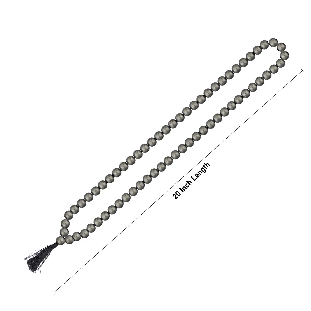 Pyrite Mala - 20 Inches | Pyrite Bead Mala/ Pyrite Crystal Mala For Positive Energy & Meditation - Image 3