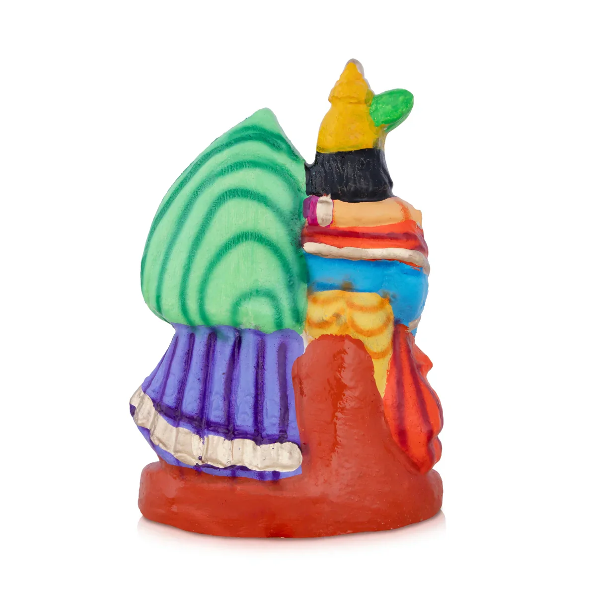 Radha Krishna Clay Golu Bommai - 8 x 6 Inches | Giri Golu Doll/ Navaratri Golu Bomma/Gombe/Bommai - Image 4