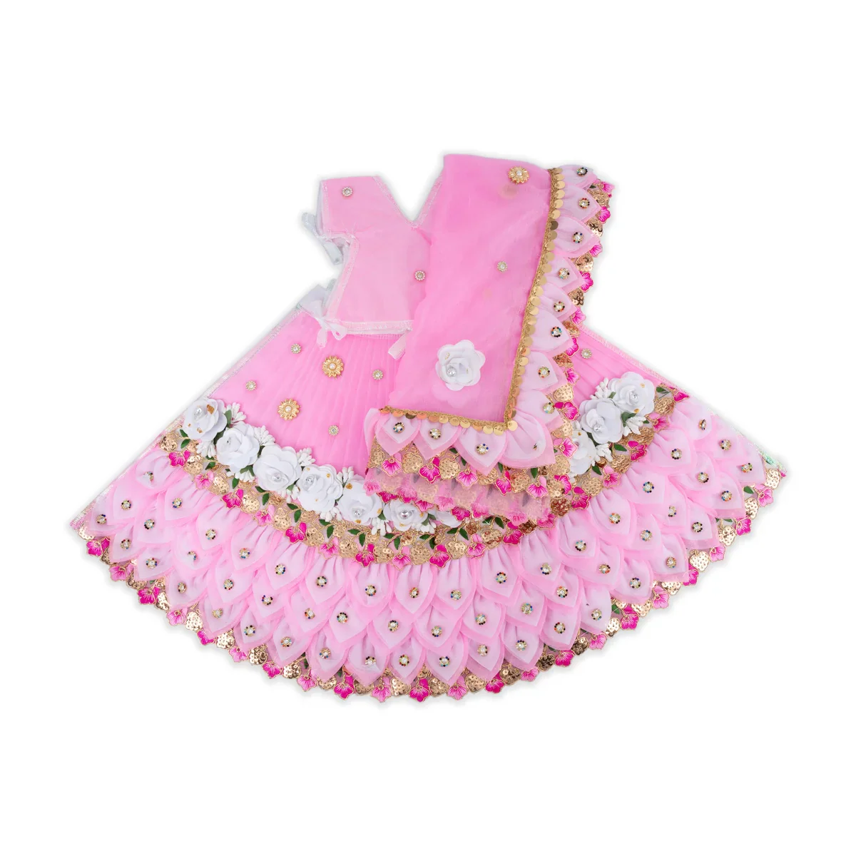 Radha Krishna Dress Set - 12 Inches | Krishna Dress Set/ Radha Dress Set for Deity - Image 3