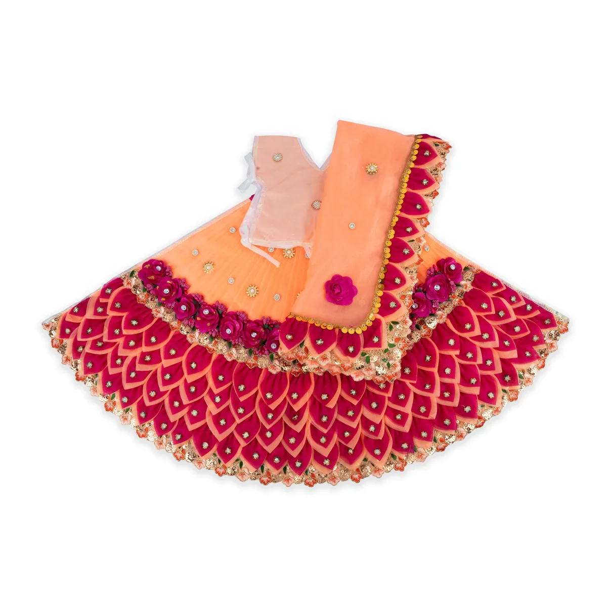 Radha Krishna Dress Set - 15 Inches | Krishna Dress Set/ Radha Dress Set for Deity - Image 10