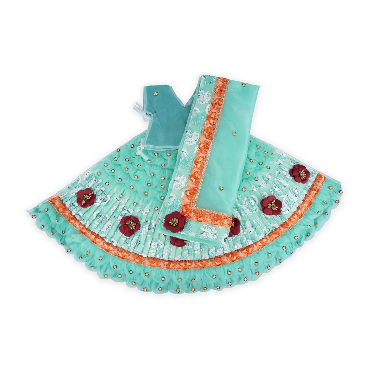 Radha Krishna Dress Set - 15 Inches | Krishna Dress Set/ Radha Dress Set for Deity - Image 16