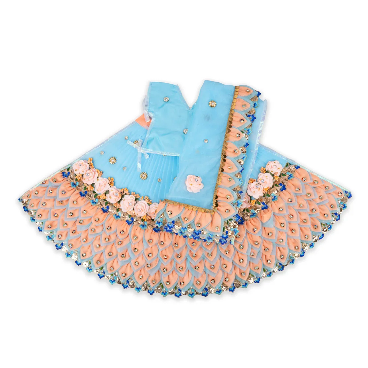 Radha Krishna Dress Set - 15 Inches | Krishna Dress Set/ Radha Dress Set for Deity - Image 4