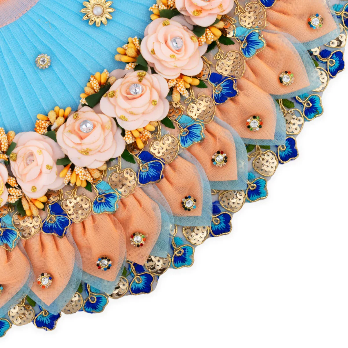 Radha Krishna Dress Set - 7 Inches | Krishna Dress Set/ Radha Dress Set for Deity - Image 12