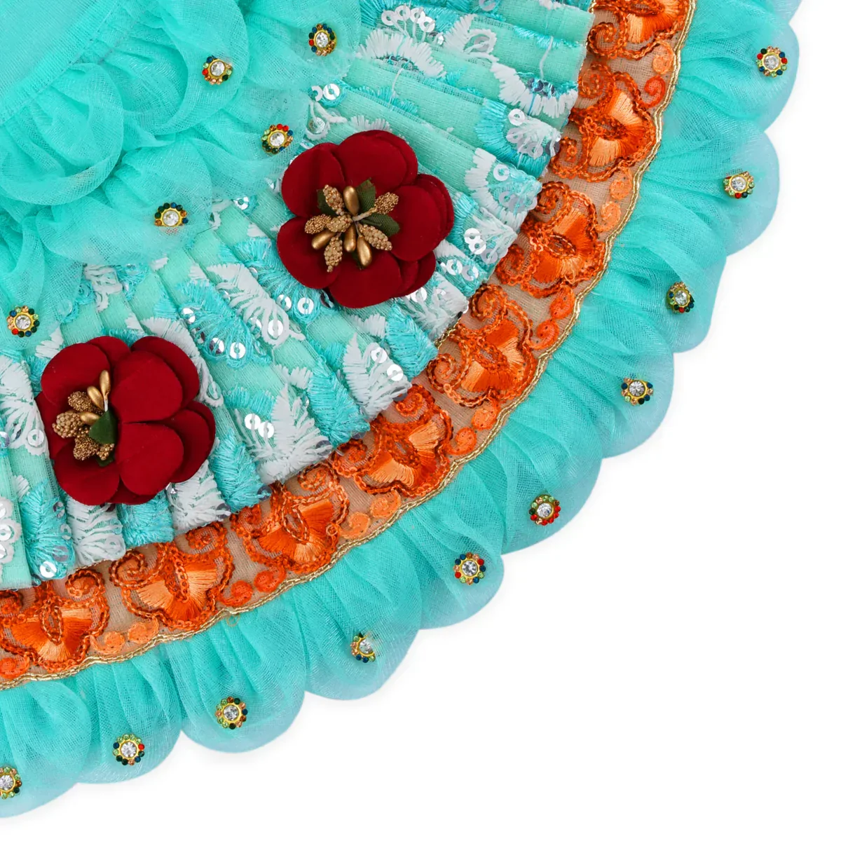 Radha Krishna Dress Set - 7 Inches | Krishna Dress Set/ Radha Dress Set for Deity - Image 3