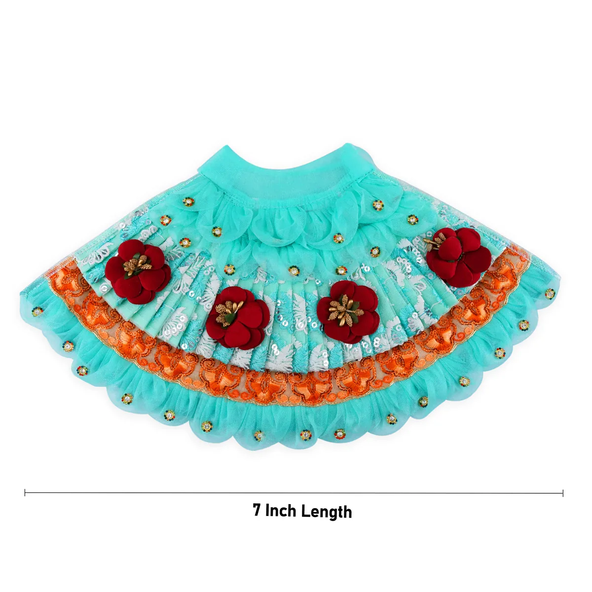 Radha Krishna Dress Set - 7 Inches | Krishna Dress Set/ Radha Dress Set for Deity - Image 5