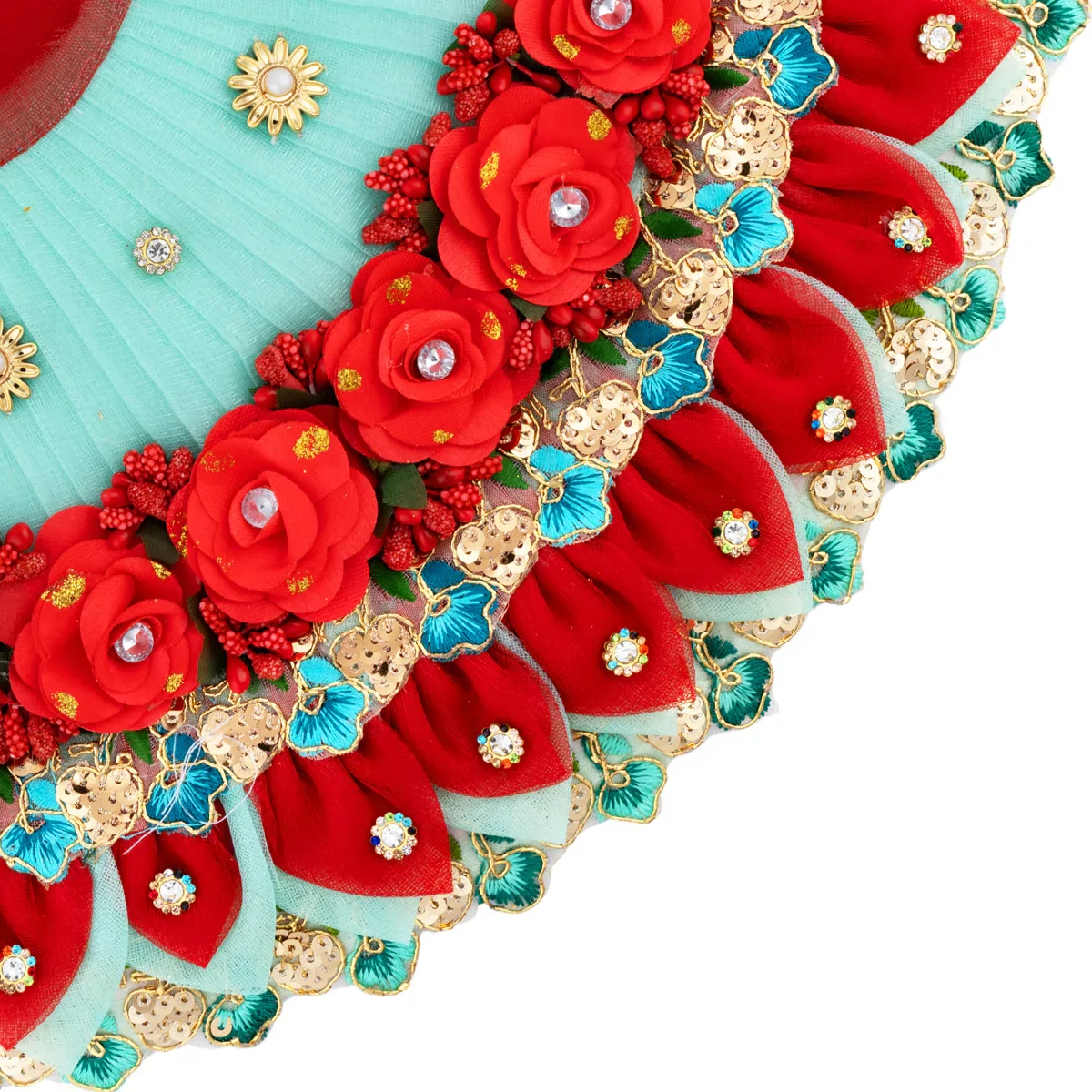 Radha Krishna Dress Set - 7 Inches | Krishna Dress Set/ Radha Dress Set for Deity - Image 9
