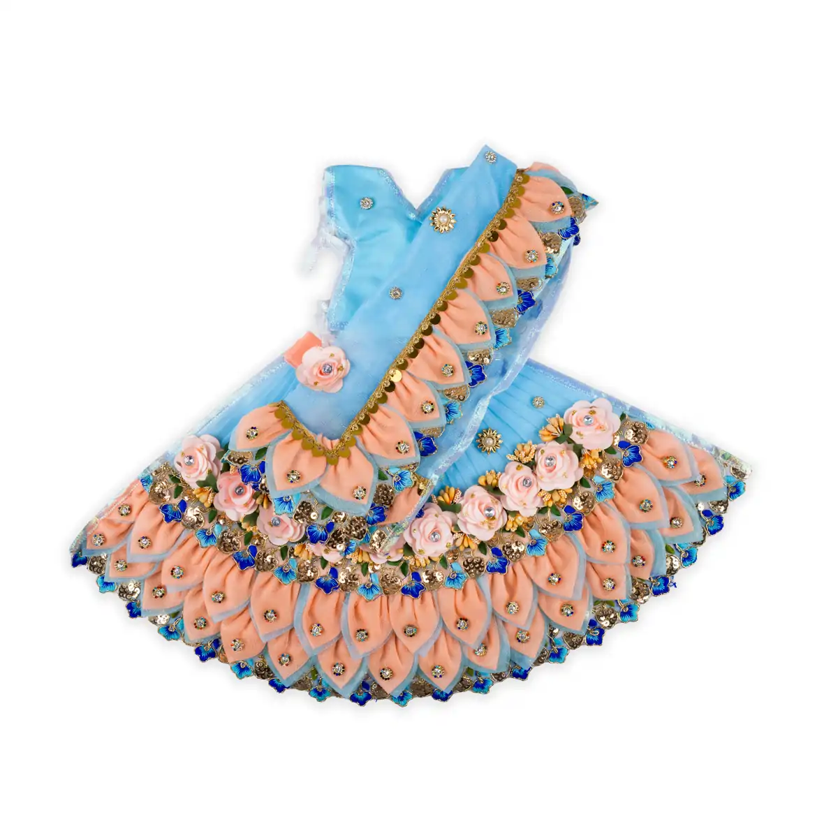 Radha Krishna Dress Set - 9 Inches | Krishna Dress Set/ Radha Dress Set for Deity - Image 4