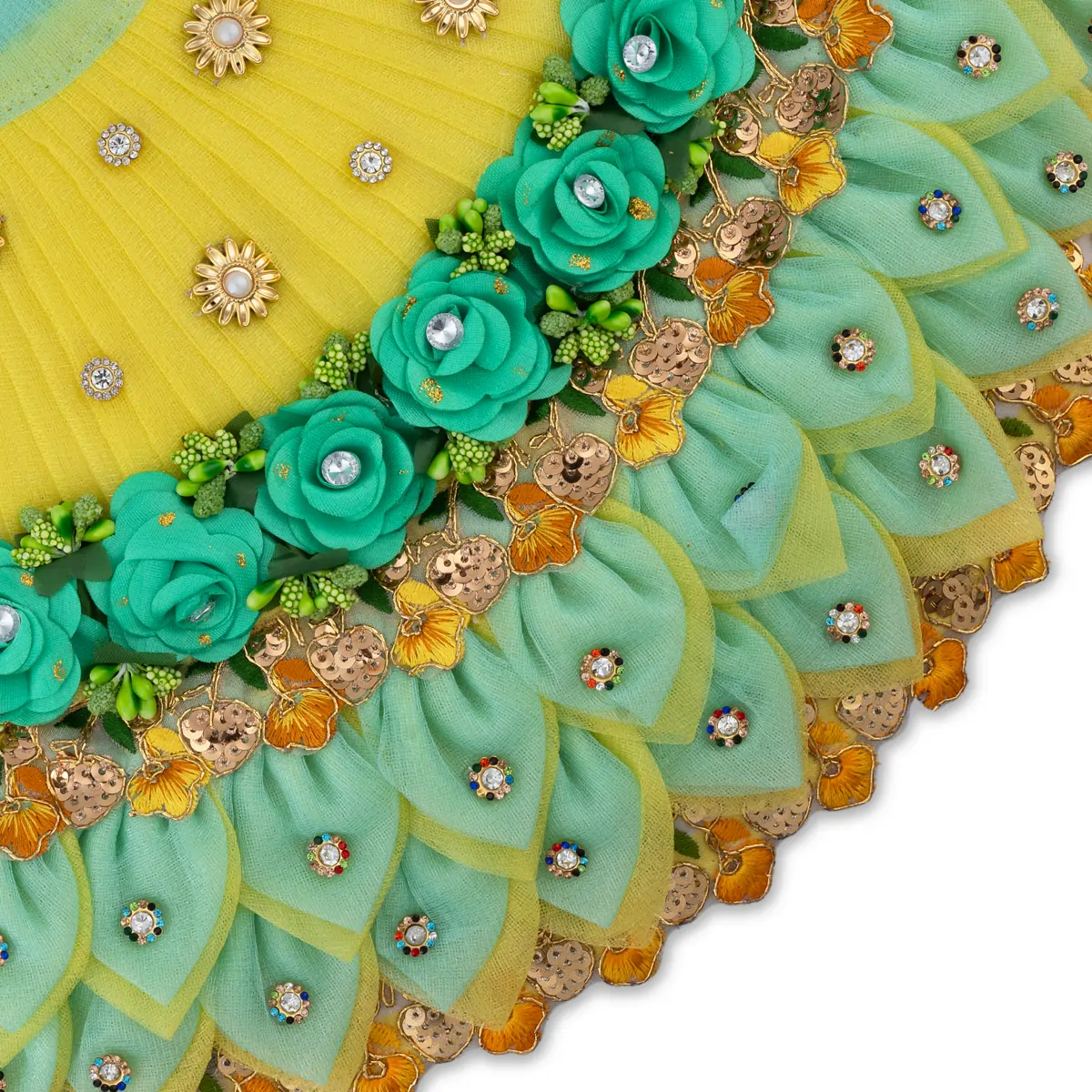 Radha Krishna Dress Set - 9 Inches | Krishna Dress Set/ Radha Dress Set for Deity - Image 7