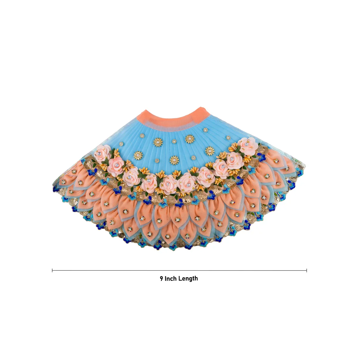 Radha Krishna Dress Set - 9 Inches | Krishna Dress Set/ Radha Dress Set for Deity - Image 9