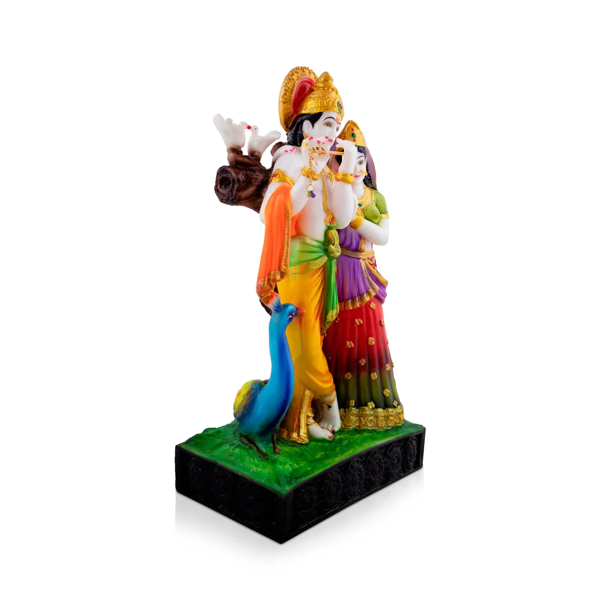 Radha Krishna Idol - 16.5 x 9 Inches | Radha Krishna Murti/ Radha Krishna Statue for Pooja - Image 2