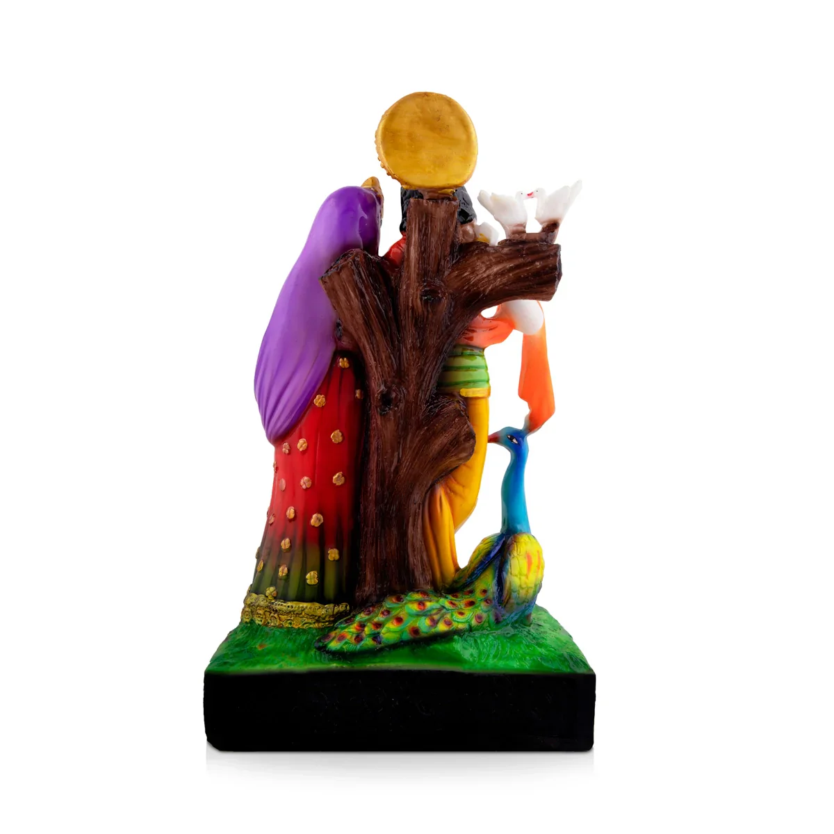 Radha Krishna Idol - 16.5 x 9 Inches | Radha Krishna Murti/ Radha Krishna Statue for Pooja - Image 4
