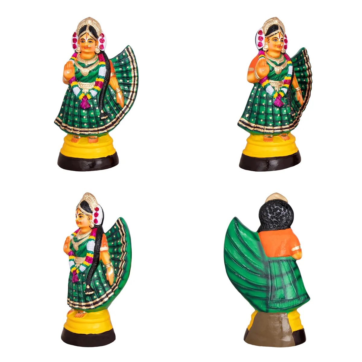 Radha Krishna Murti Paper Mache Golu Bommai Pair- 16 X 6.5 Inches | Giri Golu Doll/Navaratri Gombe/Navratri Décor - Image 3