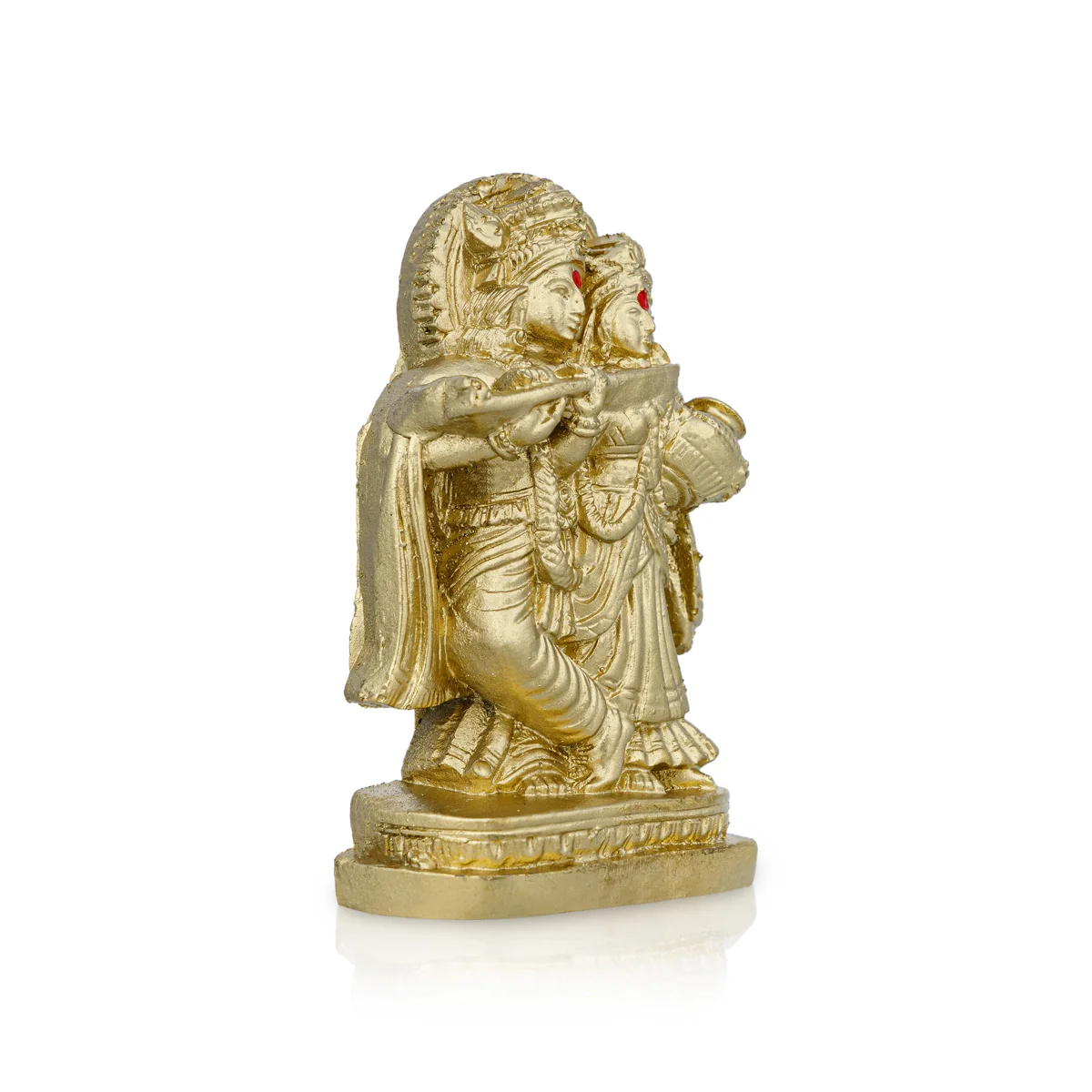 Radha Krishna Murti - 3 x 2 Inches | Resin Statue/ Radha Krishna Idol for Pooja/ 95 Gms Approx - Image 2