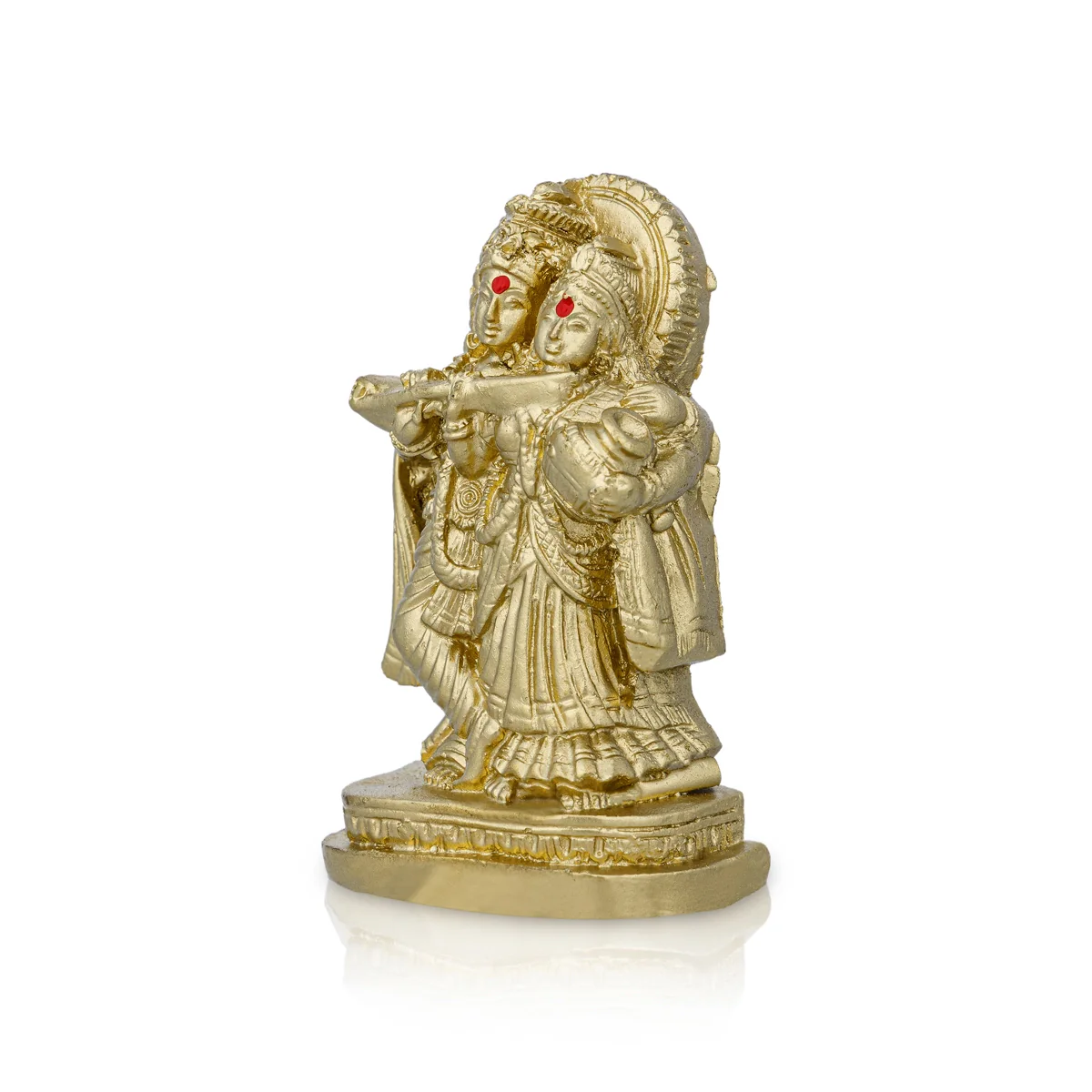 Radha Krishna Murti - 3 x 2 Inches | Resin Statue/ Radha Krishna Idol for Pooja/ 95 Gms Approx - Image 3