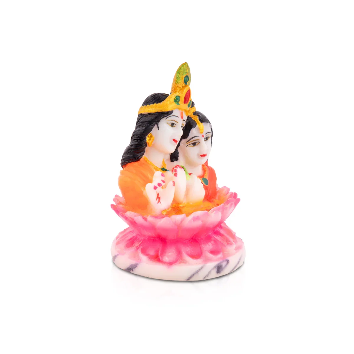 Radha Krishna Statue - 4.25 x 2.75 Inches | Marble Dust Statue/ Radha Krishna Murti/ Radha Krishna Statue for Home - Image 2