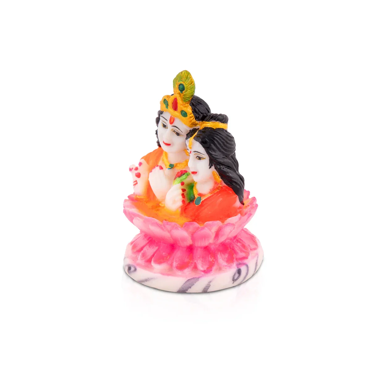 Radha Krishna Statue - 4.25 x 2.75 Inches | Marble Dust Statue/ Radha Krishna Murti/ Radha Krishna Statue for Home - Image 3