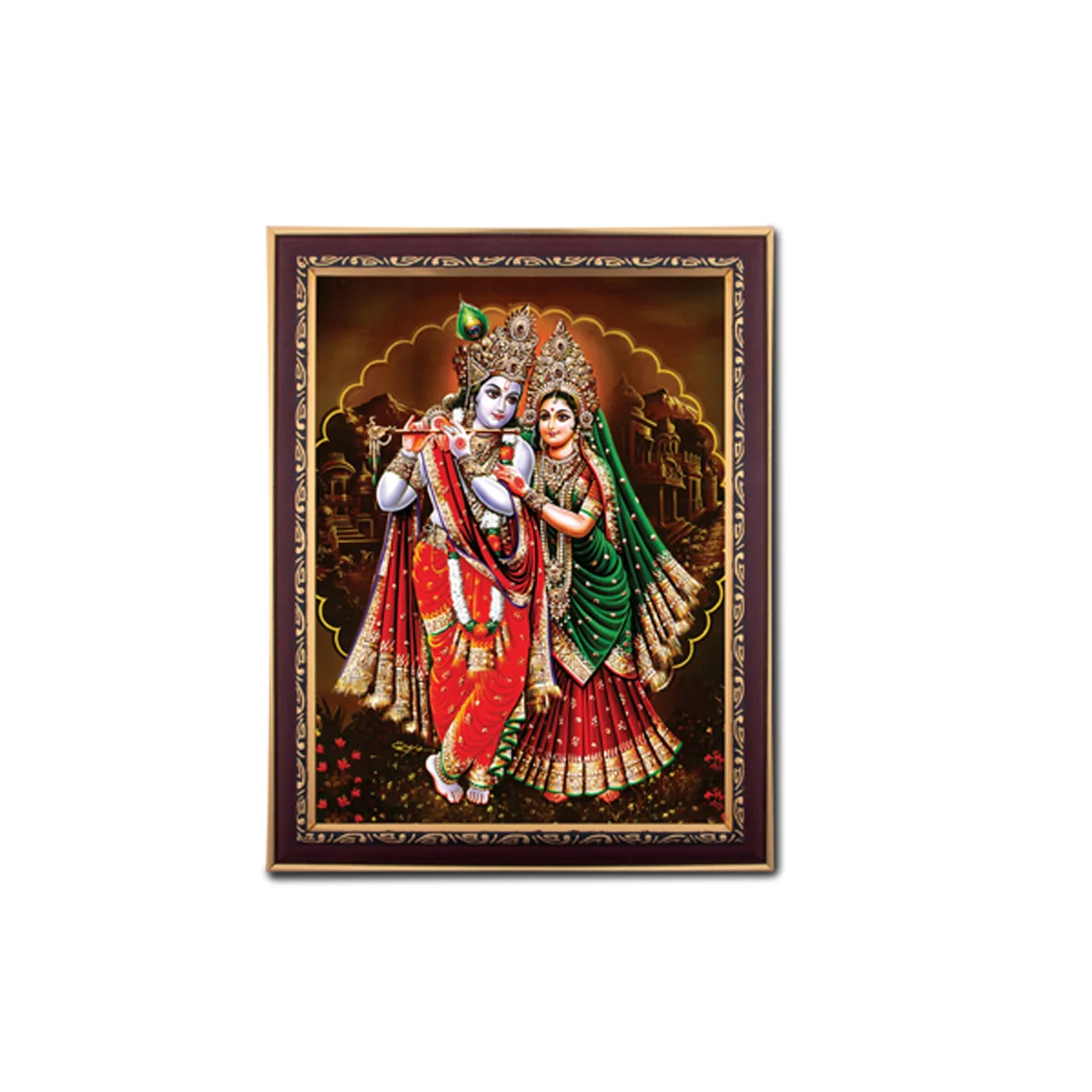 Radha Krishna Murti Photo Frame | Wall Decor/ Picture Frame For Home Temple And Pooja Rooms - Image 4