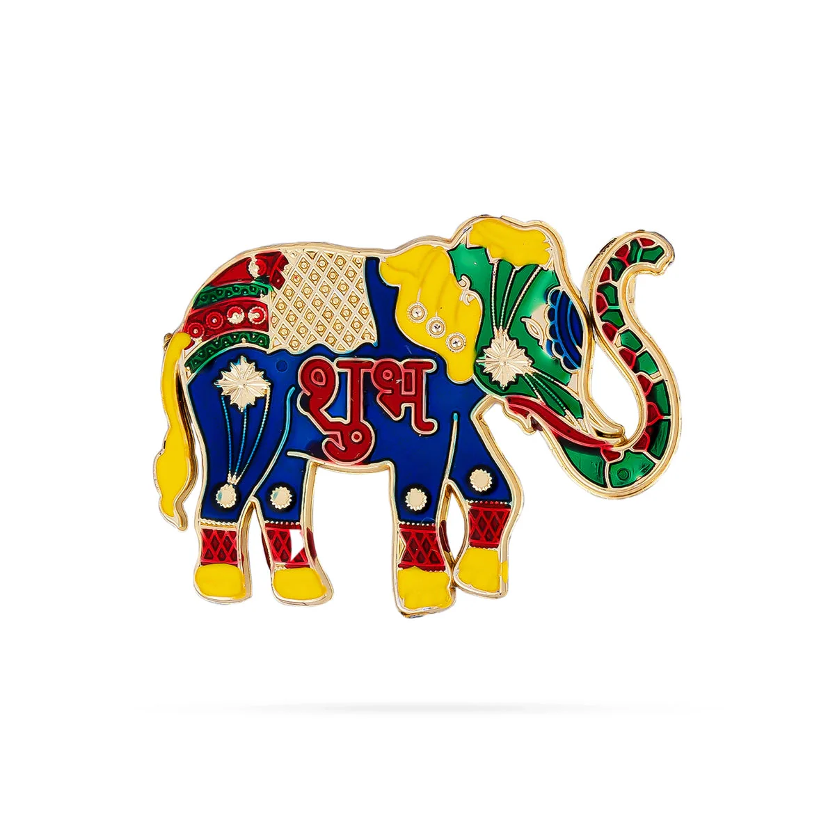 Radha Radha Sticker With Elephant Statue Set | 3 Pcs/ Decorative Elephant Idol For Home Decor & Festive Gifting - Image 2