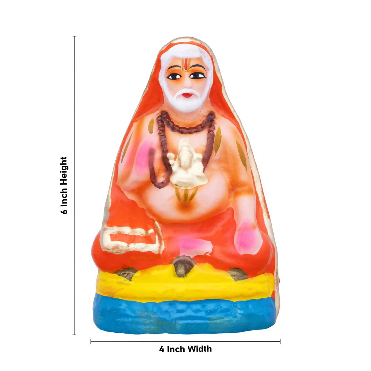 Ragavendra Clay Golu Bommai - 6 x 4 Inches | Giri Golu Doll/ Navaratri Golu Bomma/ Gombe/ Bommai - Image 4