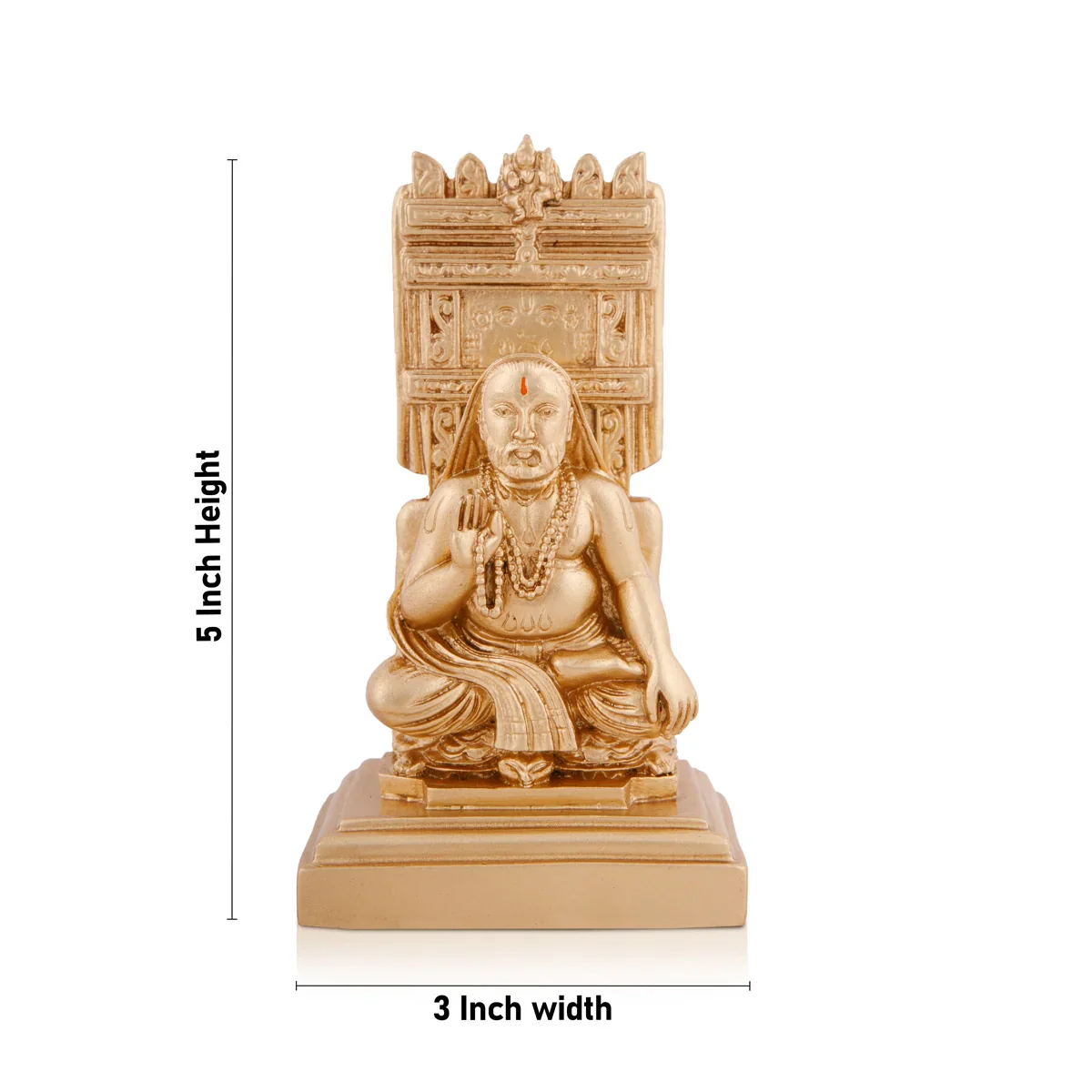 Ragavendrar Murti - 5 x 3 Inches | Resin Statue/ Raghavendra Statue for Pooja - Image 5