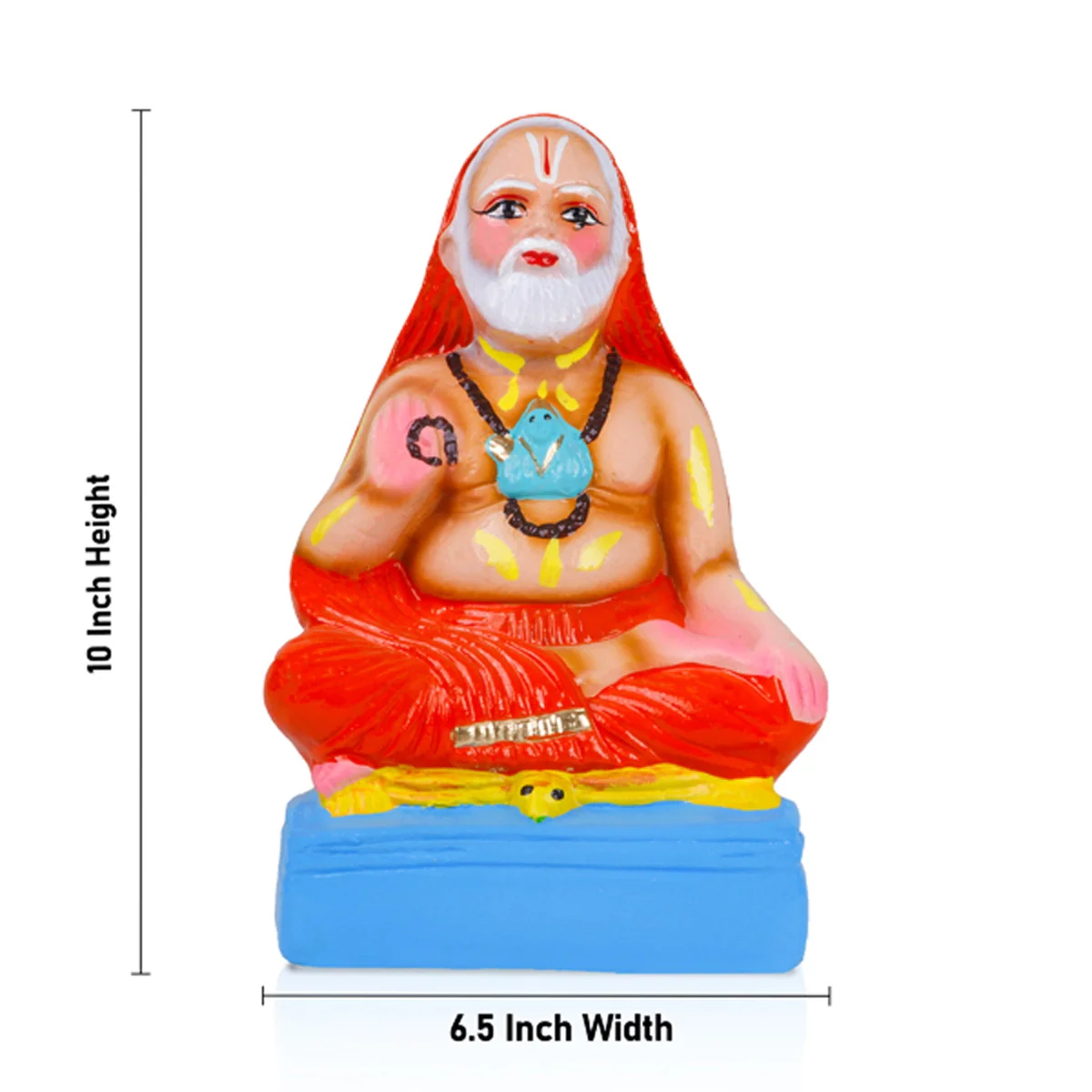 Raghavendra Clay Golu Bommai - 10 Inches | Giri Golu Doll/ Navaratri Golu Bomma/Gombe/Bommai - Image 3