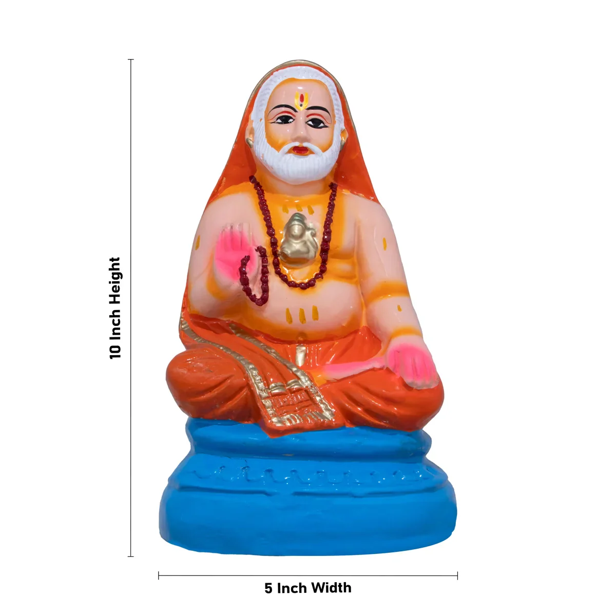 Raghavendra Clay Golu Bommai - 10 x 5 Inches | Giri Golu Doll/ Navaratri Golu Bomma/Gombe/Bommai - Image 5