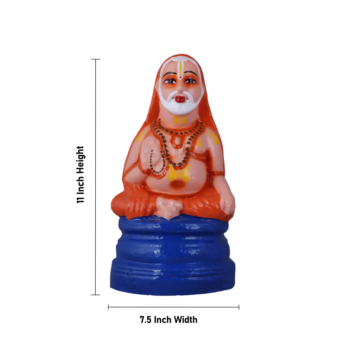 Raghavendra Clay Golu Bommai - 11 x 7.5 Inches | Giri Golu Doll/ Navaratri Golu Bomma/Gombe/Bommai - Image 6