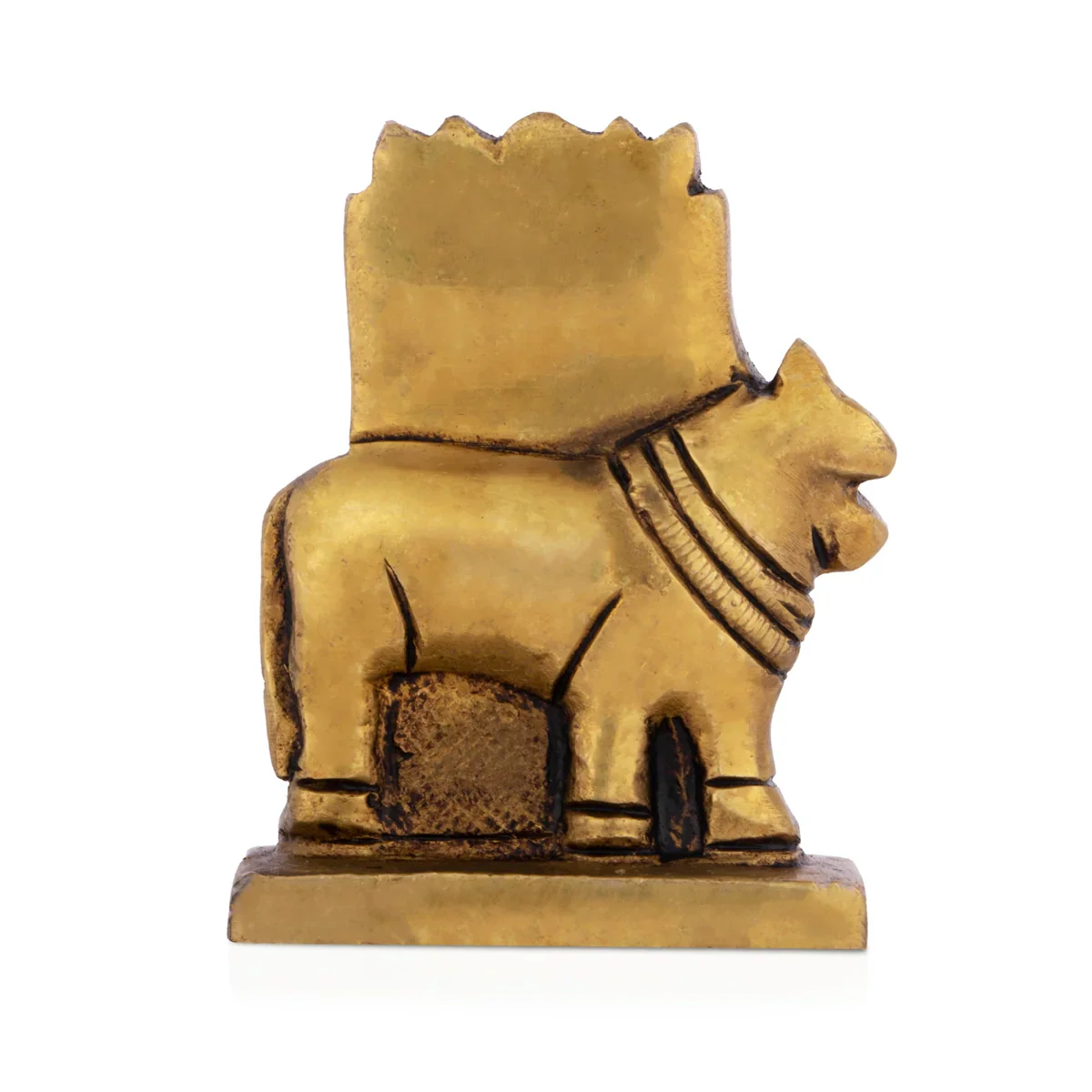 Raghavendra with Mandir - 2 x 1.75 Inches | Antique Brass Statue for Pooja/ 200 Gms Approx - Image 4