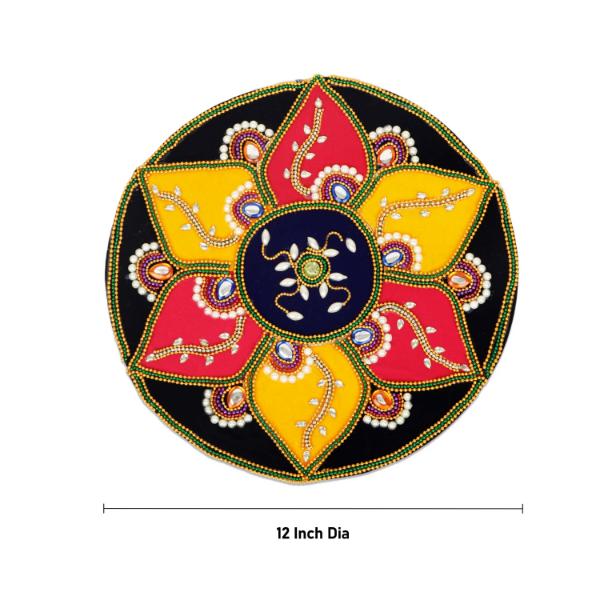 Kolam Sticker - 12 Inches Dia | Muggulu Sticker/ Readymade Rangoli for Floor Design - Image 3