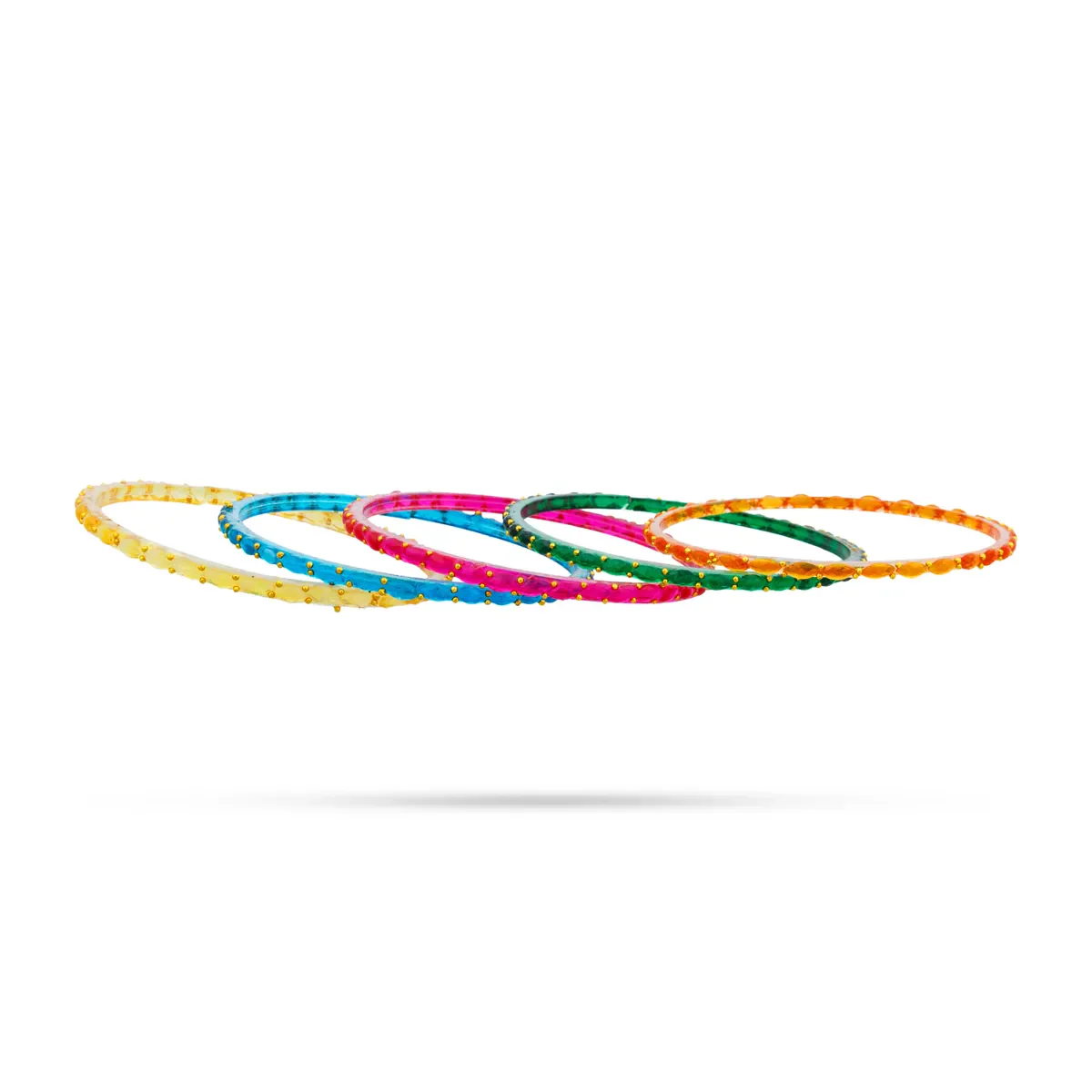 Raindrop Glass Bangles - 2 Dozen | 2.5 Inches/ Glass Chudi/ Lahti Glass for Ladies - Image 2
