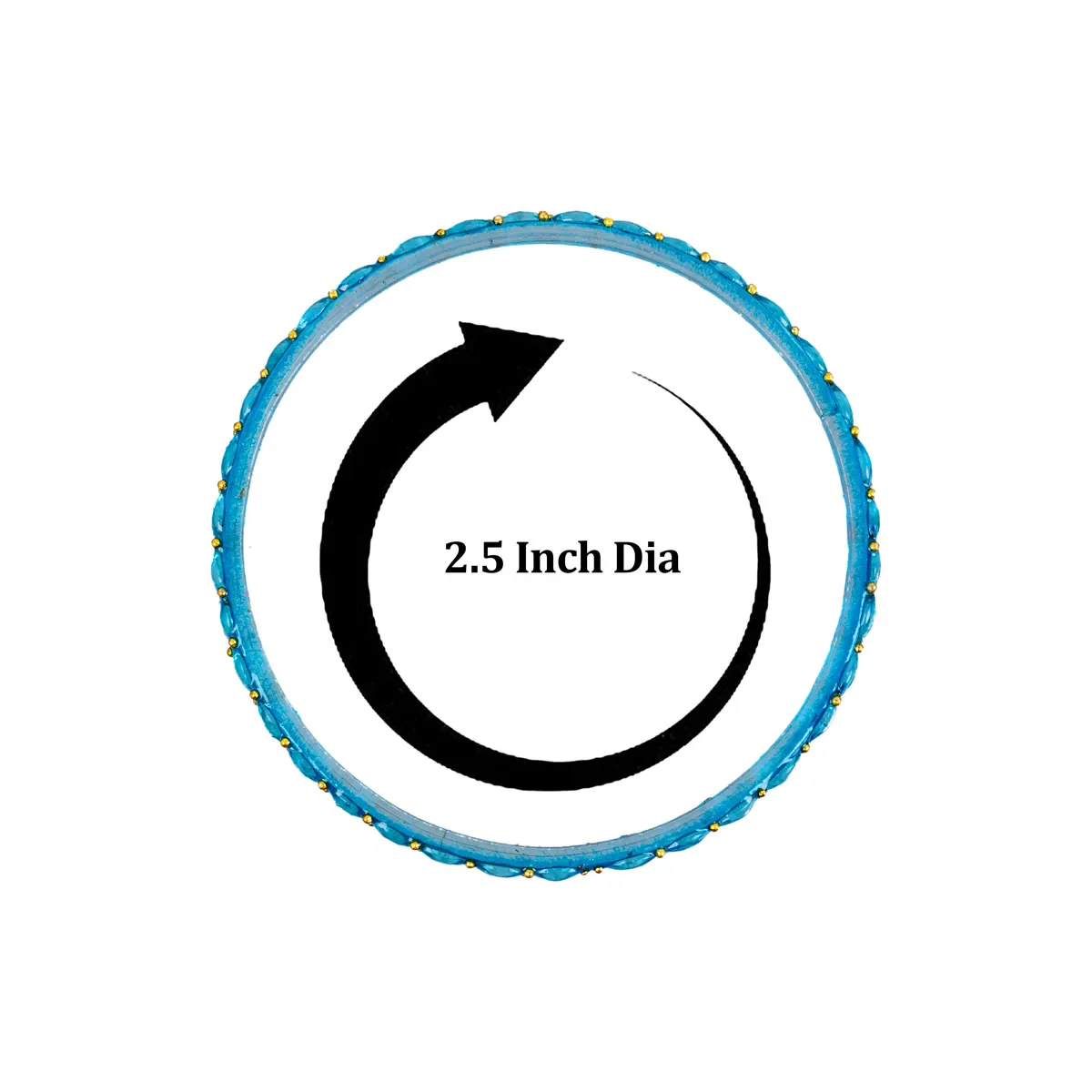 Raindrop Glass Bangles - 2 Dozen | 2.5 Inches/ Glass Chudi/ Lahti Glass for Ladies - Image 3