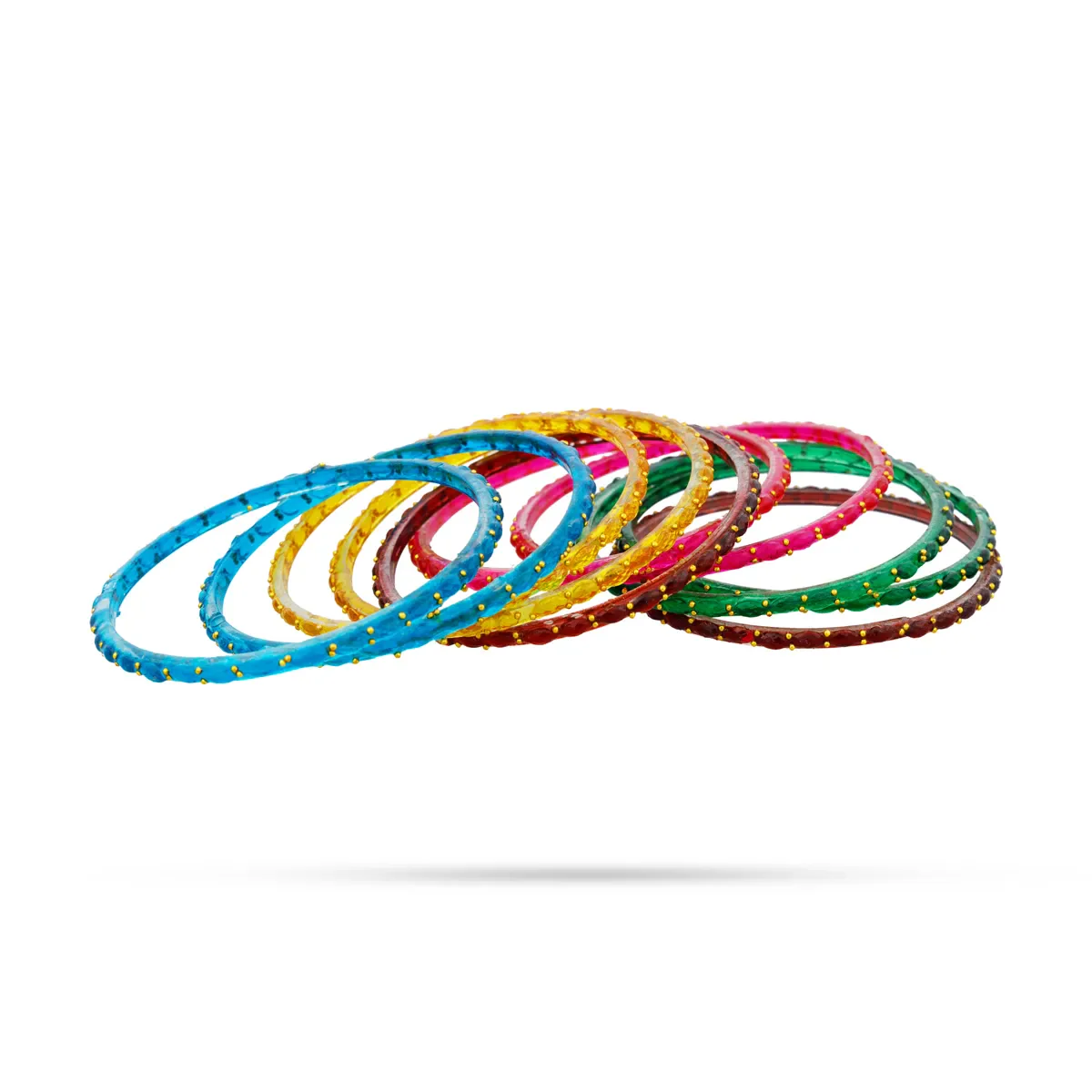 Raindrop Glass Bangles - 2 Dozen | Glass Chudi/ 2.5 Inches/ Lahti Glass for Ladies - Image 2
