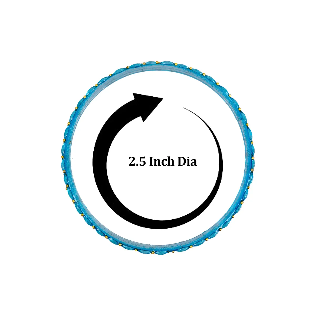Raindrop Glass Bangles - 2 Dozen | Glass Chudi/ 2.5 Inches/ Lahti Glass for Ladies - Image 3