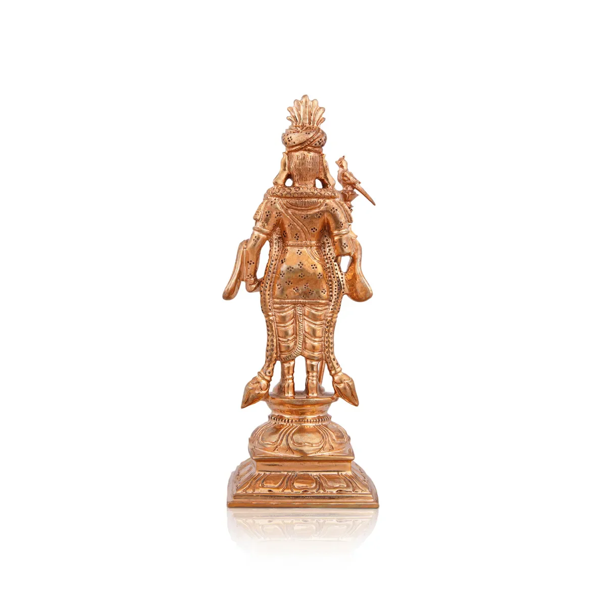 Raja Alangaram Murugan Statue Standing On Base - 6 X 2 Inches | Panchaloha Statue/ Kartikeya Statue For Pooja - Image 5