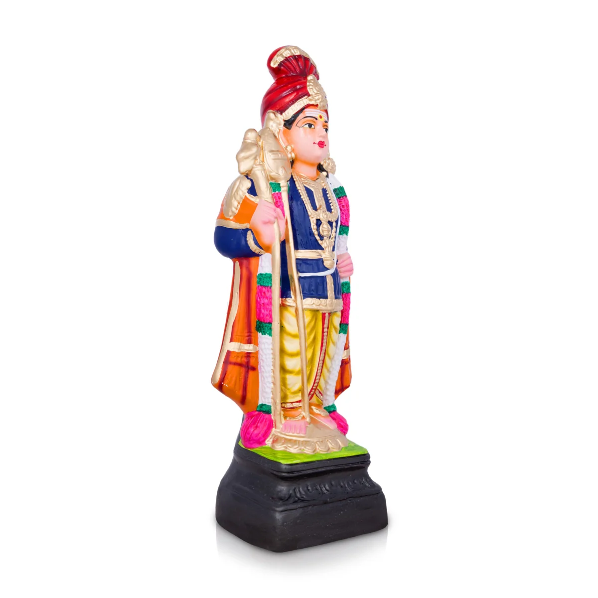 Raja Alankaram Murugan Paper Mache Golu Bommai - 18 x 7 Inches | Giri Golu Doll/ Navaratri Golu Bomma/Gombe/Bommai - Image 4