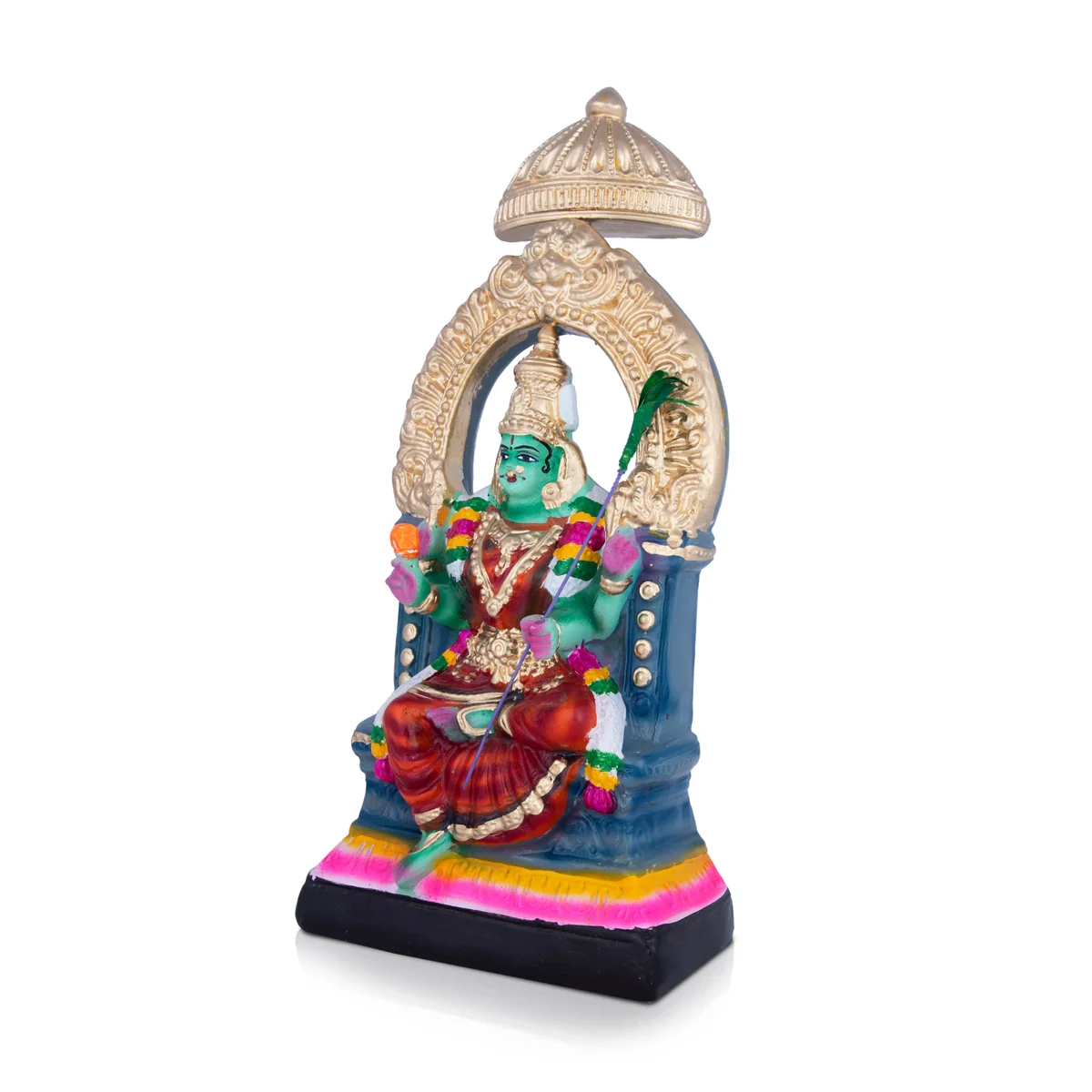 Raja Rajeshwari Paper Mache Golu Bommai - 10 x 5.5 Inches | Giri Golu Doll/ Navaratri Golu Bomma/Gombe/Bommai - Image 3