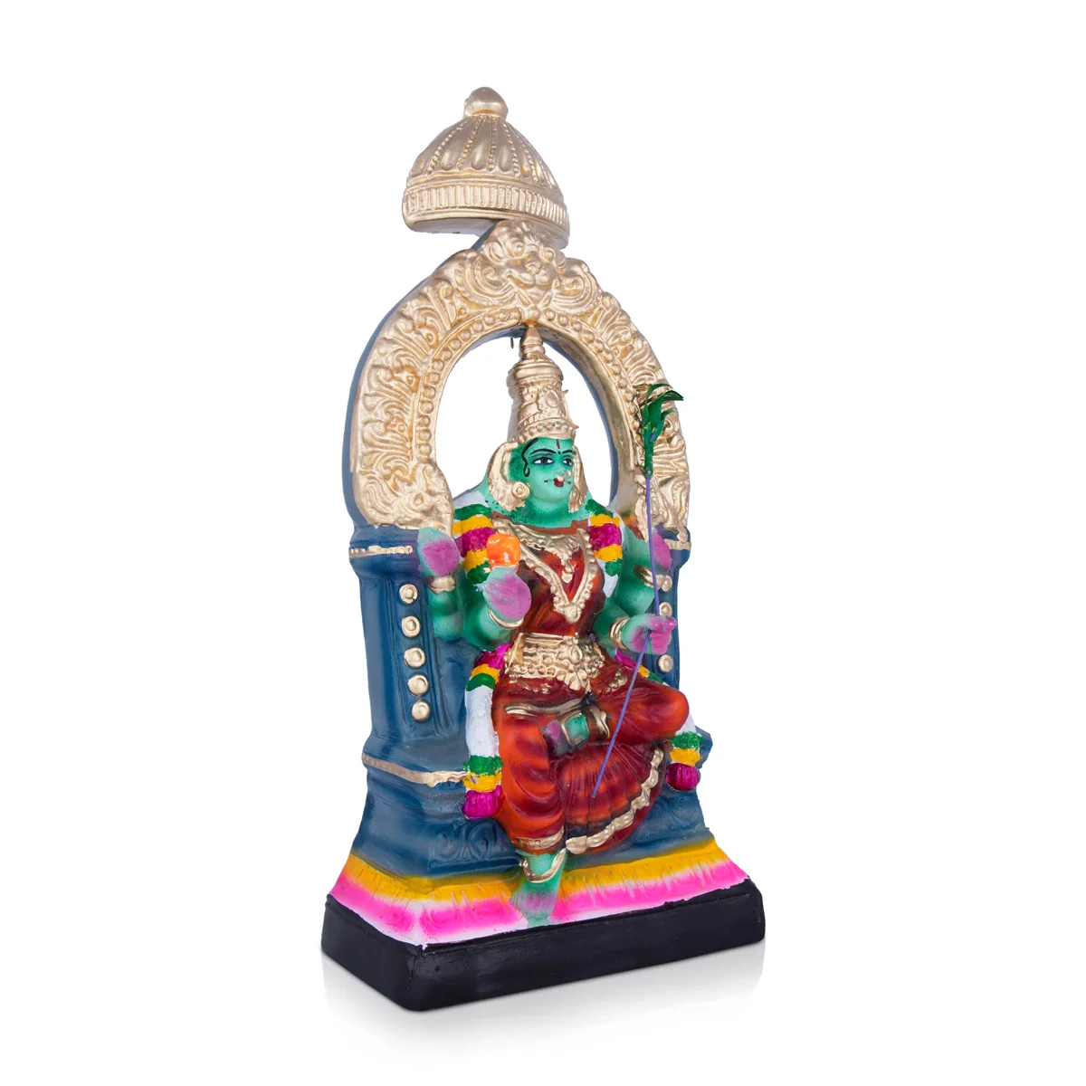 Raja Rajeshwari Paper Mache Golu Bommai - 10 x 5.5 Inches | Giri Golu Doll/ Navaratri Golu Bomma/Gombe/Bommai - Image 4