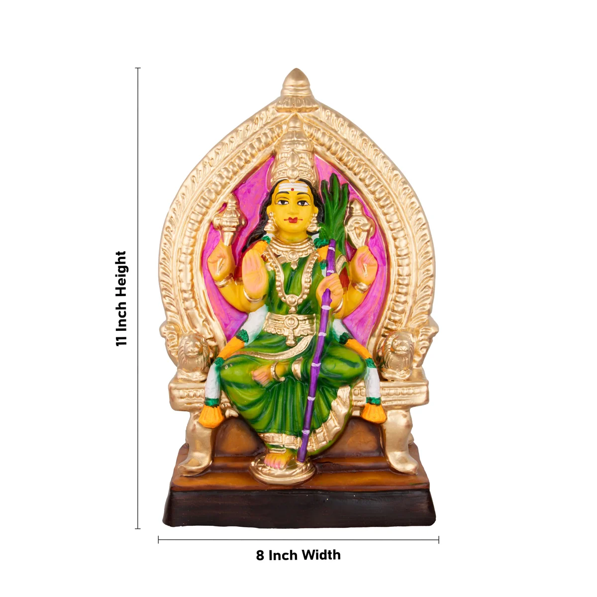 Raja Rajeshwari Paper Mache Golu Bommai - 11 x 8 Inches | Giri Golu Doll/ Navaratri Golu Bomma/Gombe/Bommai - Image 3