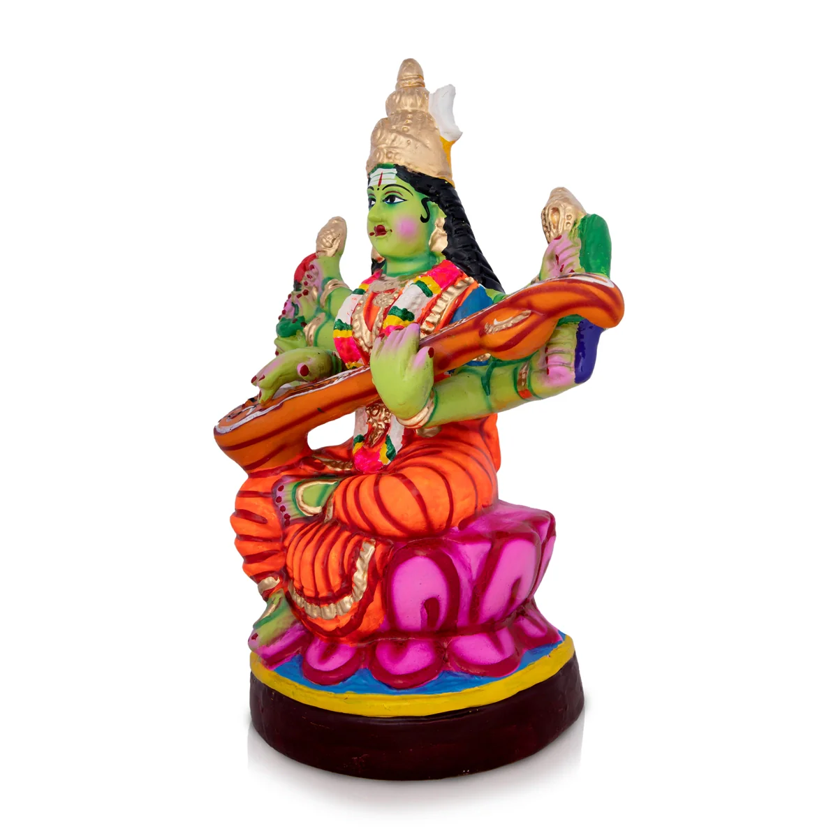 Raja Shyamala Devi Paper Mache Golu Bommai - 14 x 10 Inches | Giri Golu Doll/ Navaratri Golu Bomma/Gombe/Bommai - Image 3