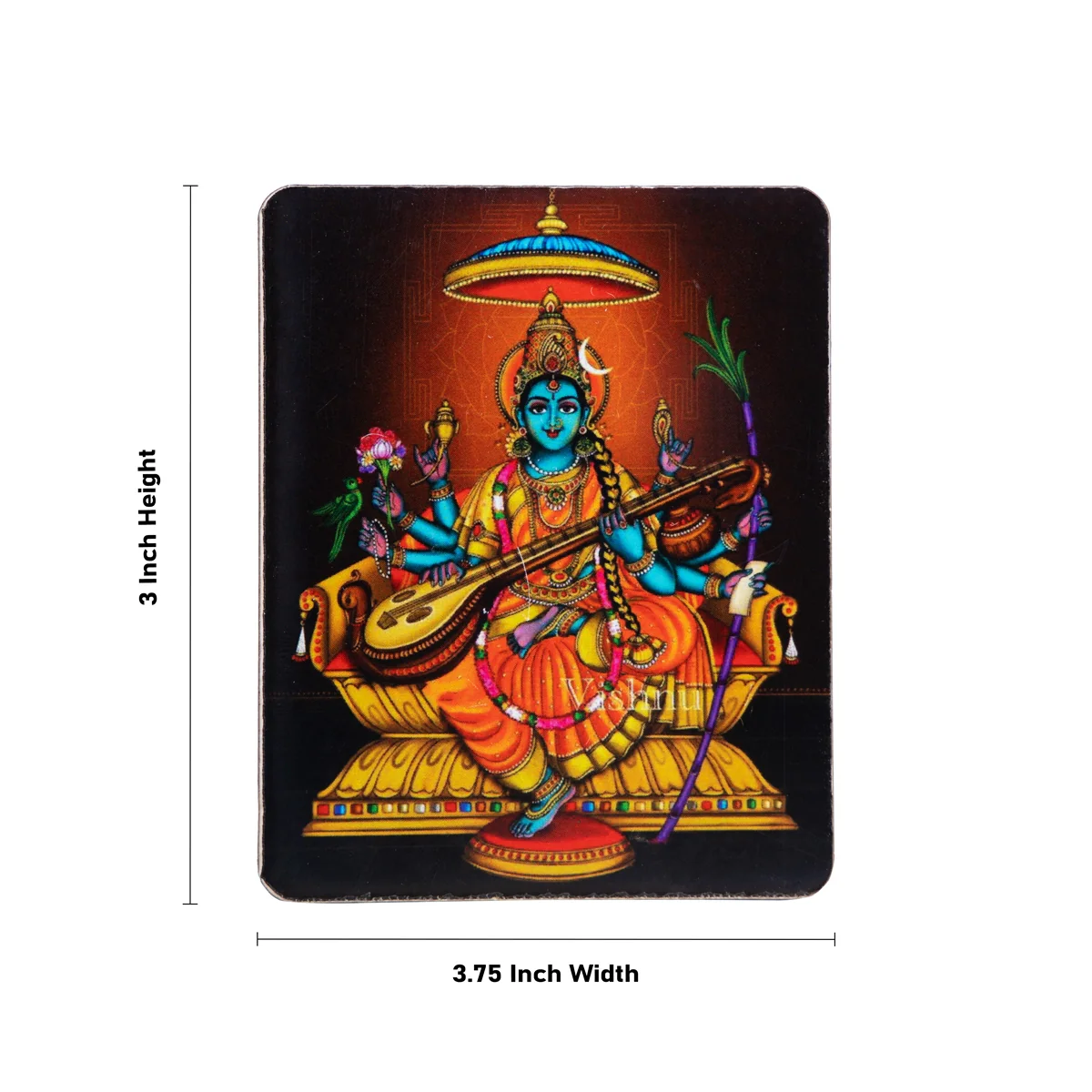 Raja Shyamala Devi Fridge Magnet - 3 x 2.25 Inches | Single Layer Picture Magnet/ Photo Magnet for Home - Image 4
