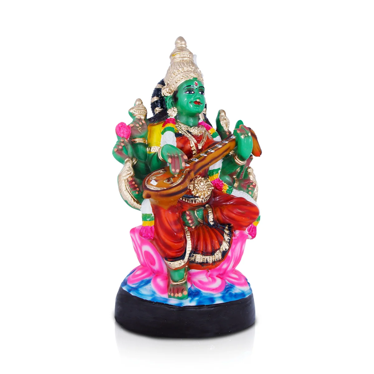 Rajashyamala Devi Paper Mache Golu Bommai - 16 x 8.5 Inches | Giri Golu Doll/ Navaratri Golu Bomma/Gombe/Bommai - Image 2