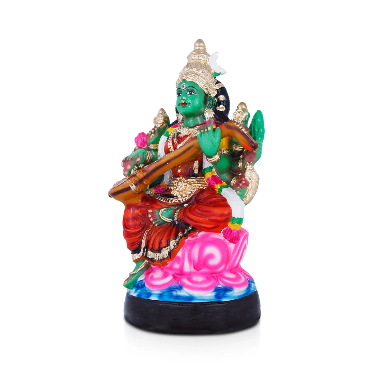 Rajashyamala Devi Paper Mache Golu Bommai - 16 x 8.5 Inches | Giri Golu Doll/ Navaratri Golu Bomma/Gombe/Bommai - Image 4