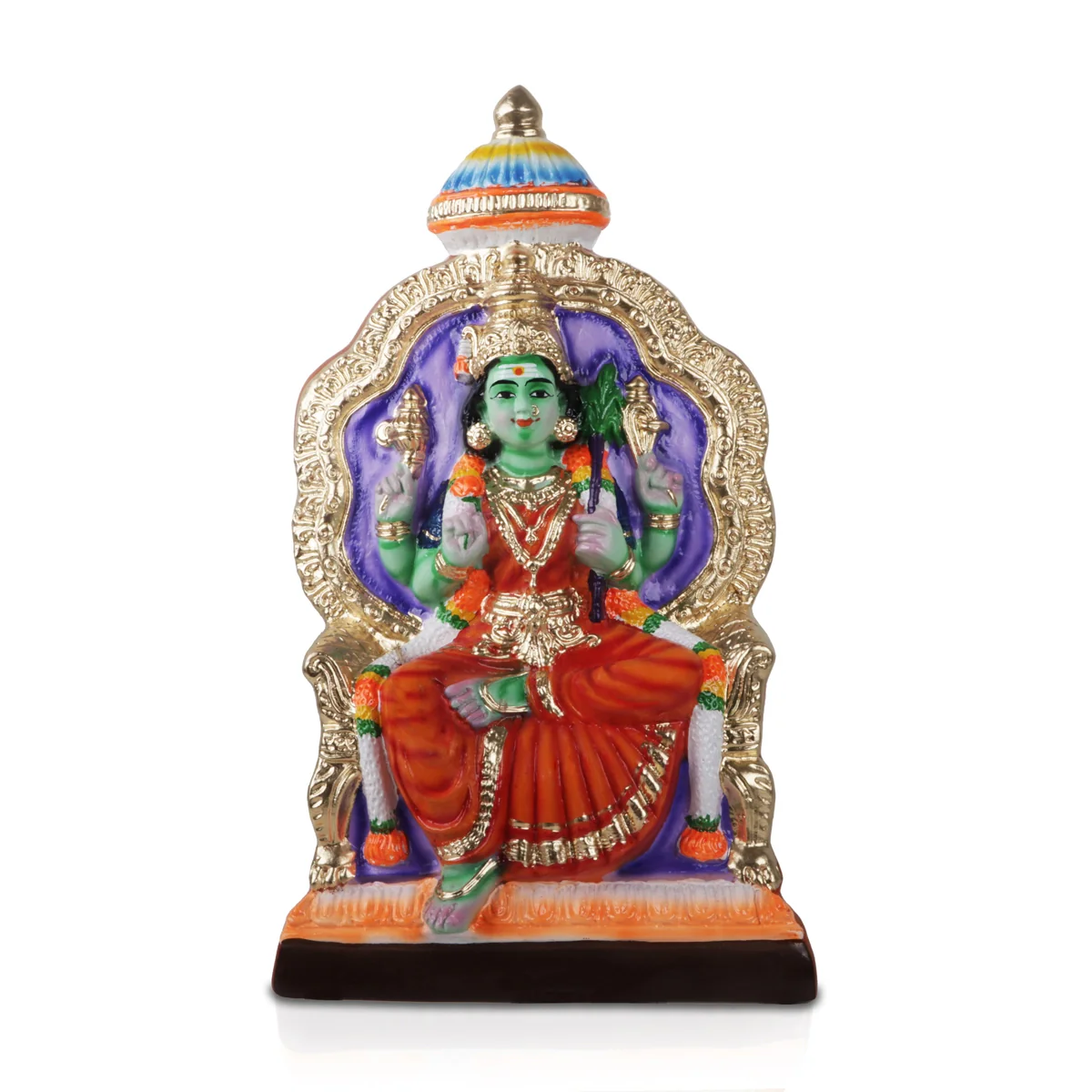 Rajeshwari Devi Paper Mache Golu Bommai - 19 X 11 Inches | Navaratri Golu Gombe/Giri Golu Doll/ Navratri Decor - Image 2