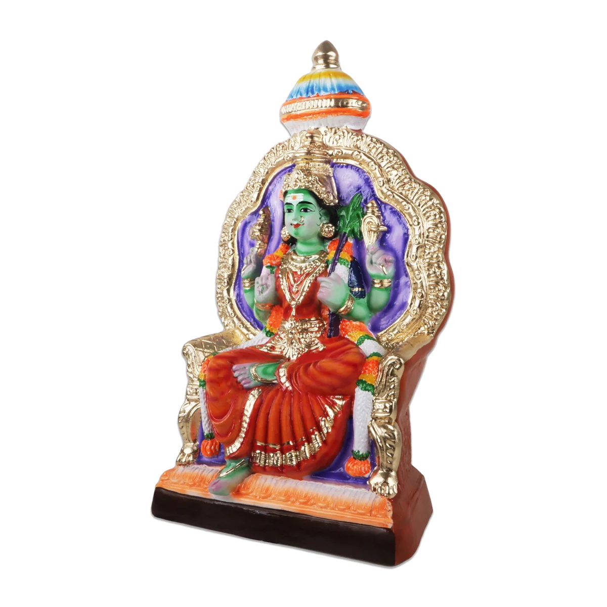 Rajeshwari Devi Paper Mache Golu Bommai - 19 X 11 Inches | Navaratri Golu Gombe/Giri Golu Doll/ Navratri Decor - Image 3