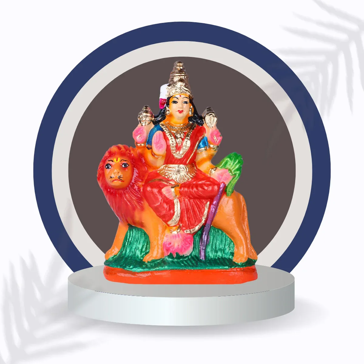 Rajeshwari Clay Golu Bommai - 10 x 6 Inches | Giri Golu Doll/ Navaratri Golu Bomma/Gombe/Bommai - Image 6