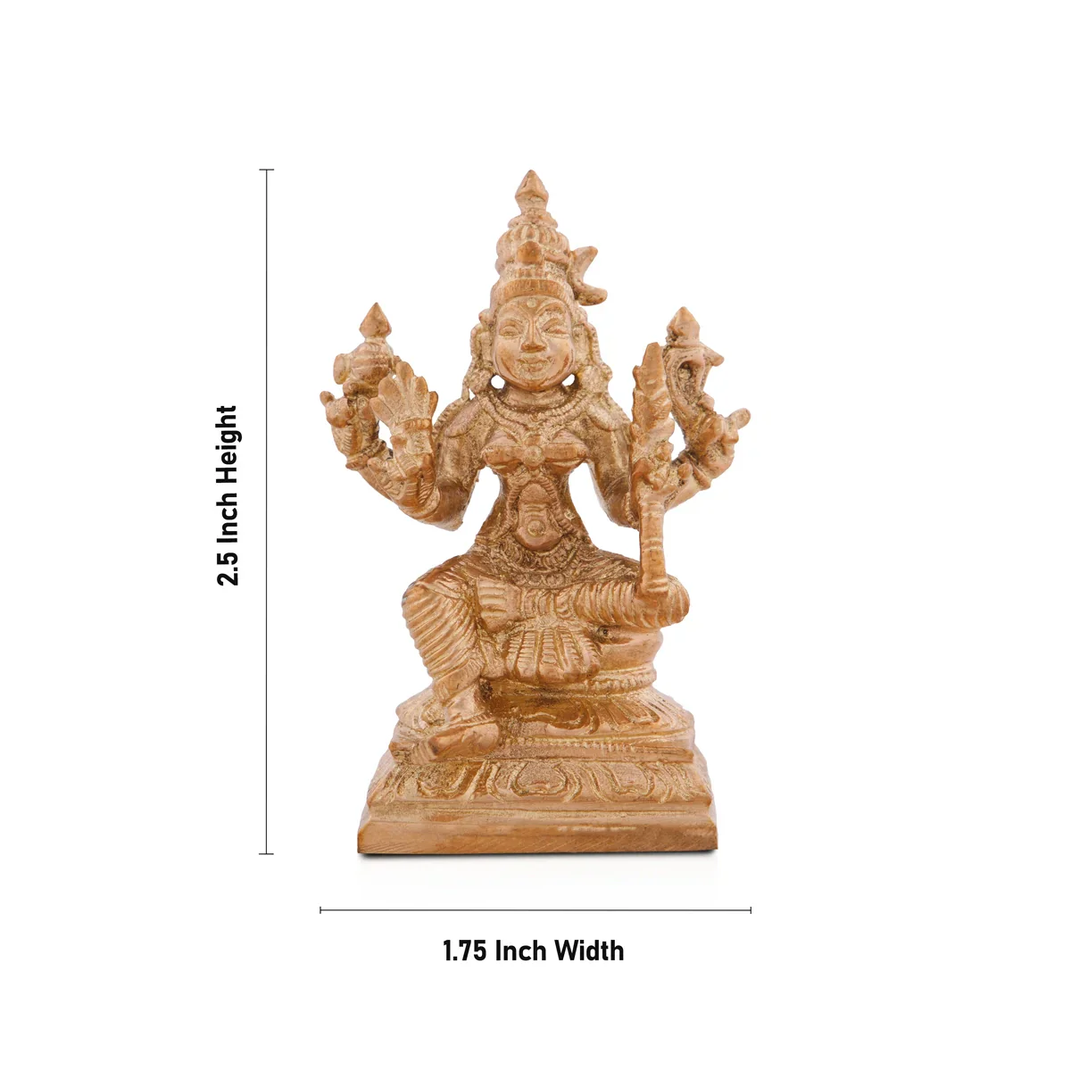 Rajeshwari Statue - 2.5 x 1.75 Inches |Panchaloha Idol/ Raja Rajeshwari Idol for Pooja/ 135 Gms Approx - Image 5