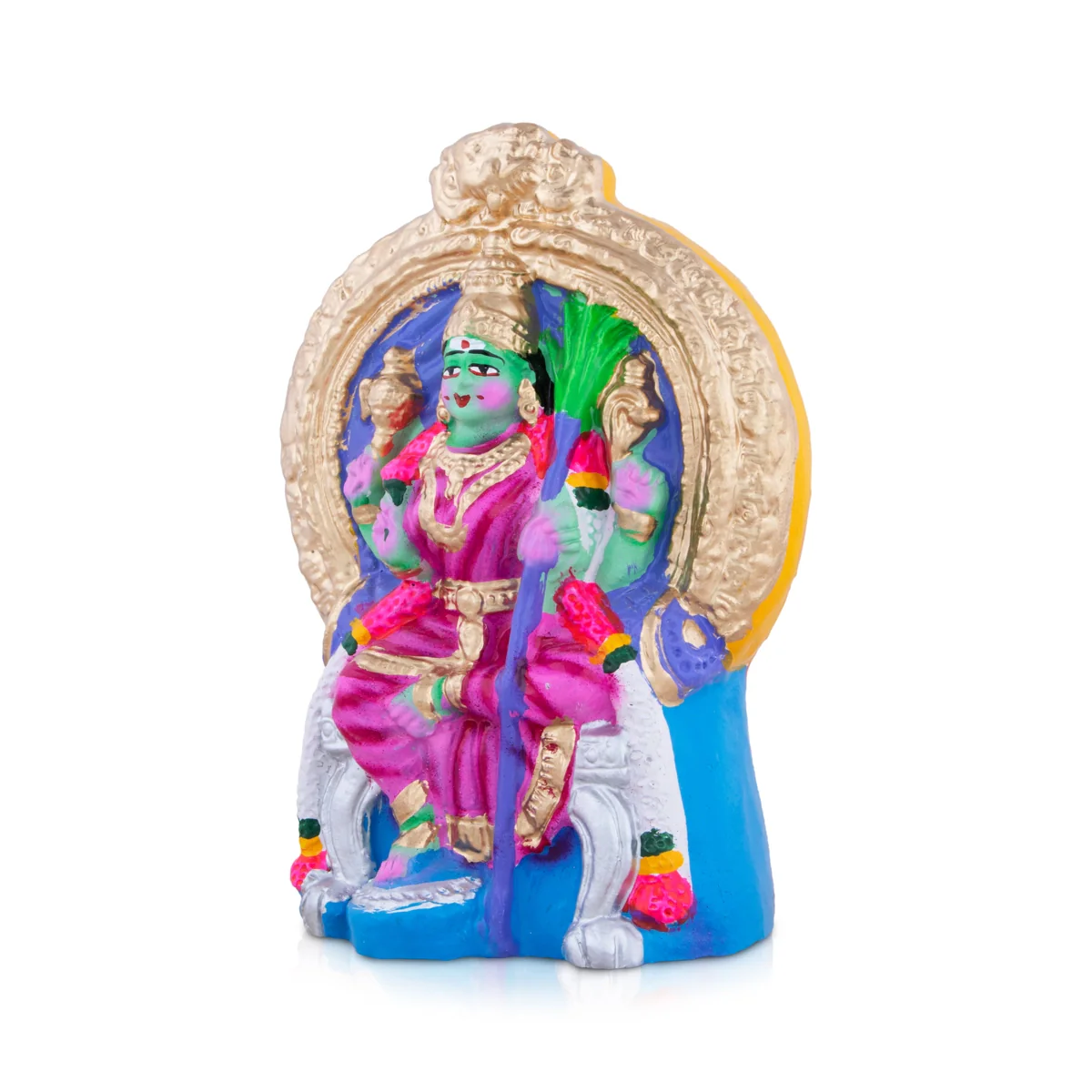 Rajeshwari Clay Golu Bommai - 11 x 6.5 Inches | Giri Golu Doll/ Navaratri Golu Bomma/Gombe/Bommai - Image 2