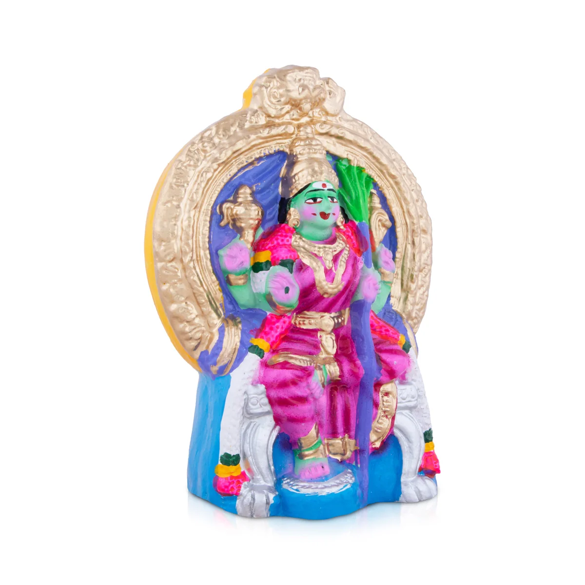 Rajeshwari Clay Golu Bommai - 11 x 6.5 Inches | Giri Golu Doll/ Navaratri Golu Bomma/Gombe/Bommai - Image 3