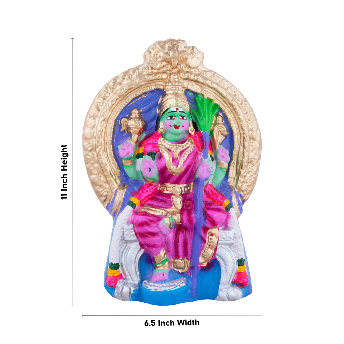 Rajeshwari Clay Golu Bommai - 11 x 6.5 Inches | Giri Golu Doll/ Navaratri Golu Bomma/Gombe/Bommai - Image 5