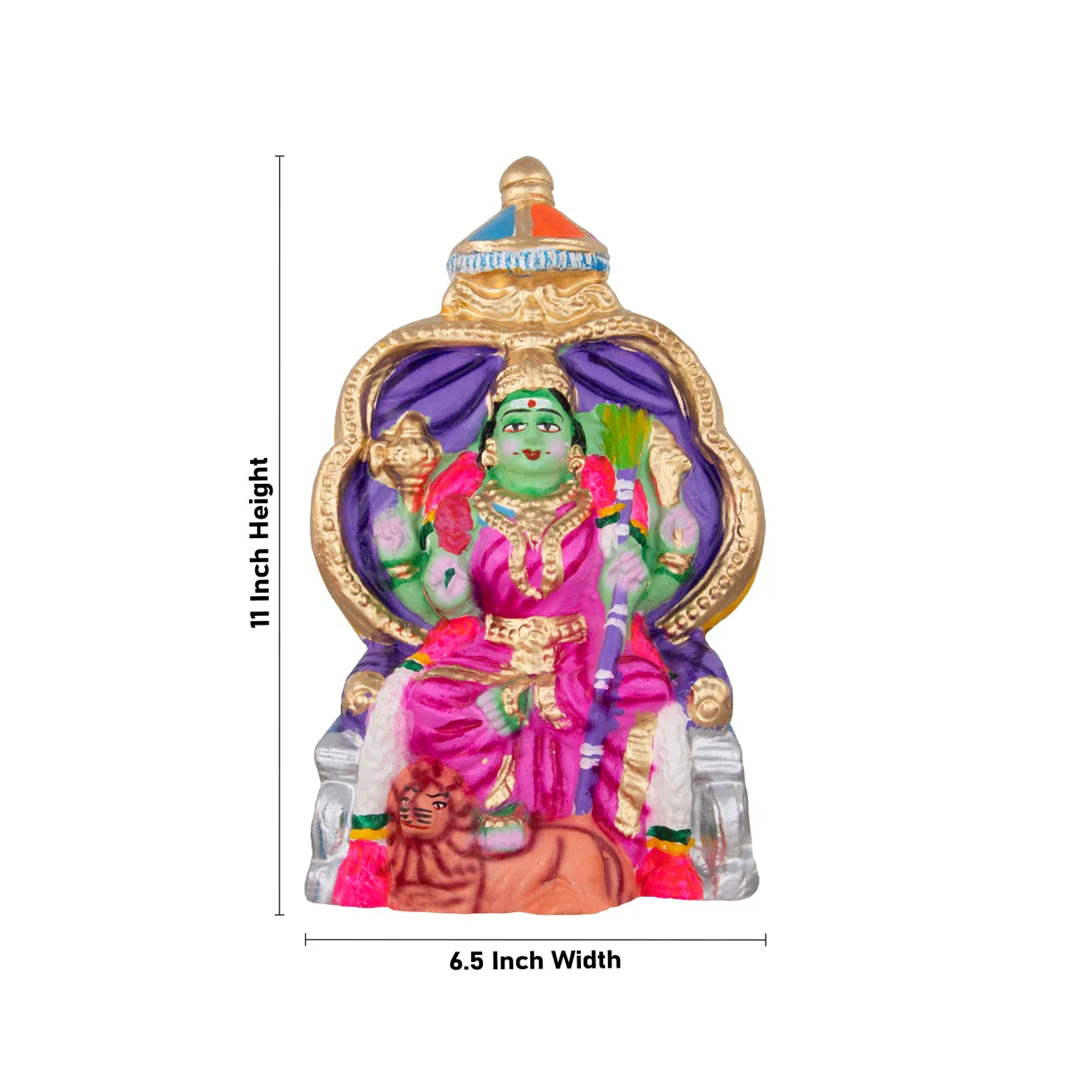 Rajeshwari Clay Golu Bommai - 11 x 6.5 Inches | Giri Golu Doll/ Navaratri Golu Bomma/Gombe/Bommai - Image 7